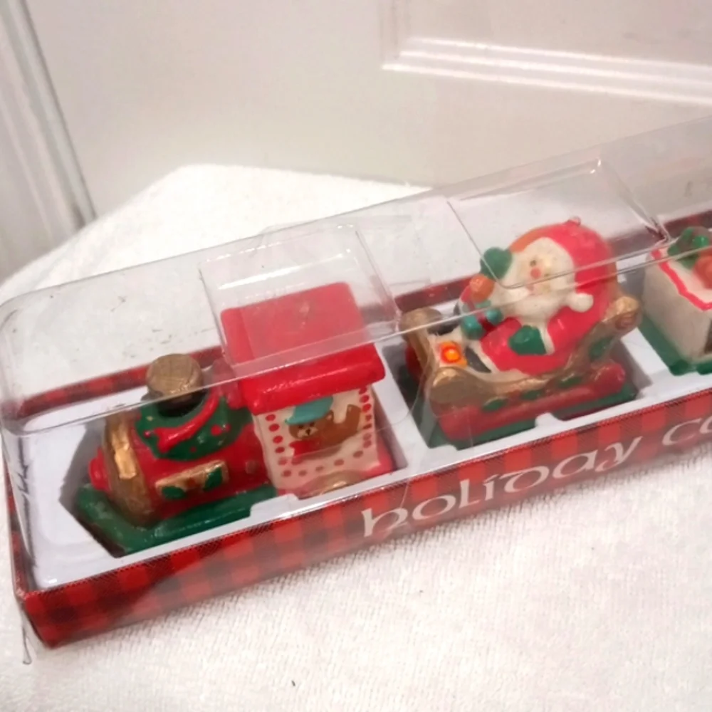 4 Christmas Holiday  Train Candles